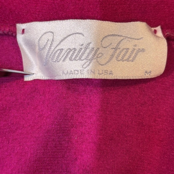 Vtg Embroidered Lounge Dress Magenta Pink Boho Hostess Caftan 70/80s Vanity Fair - Picture 5 of 10